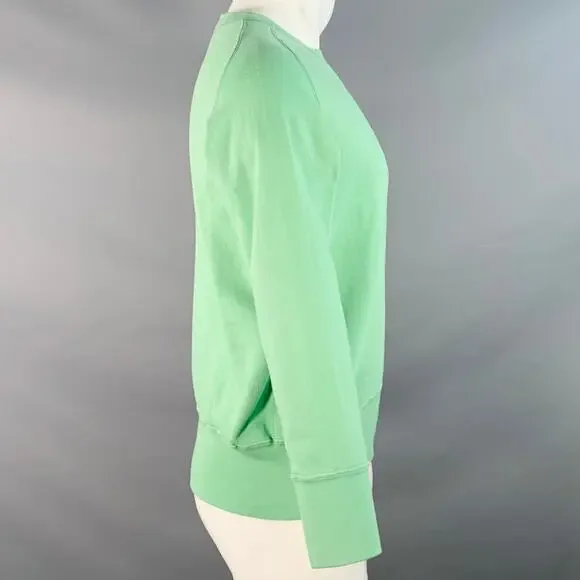 LEVI'S VINTAGE Size S Leaf Green Cotton Crew Neck Sweatshirt